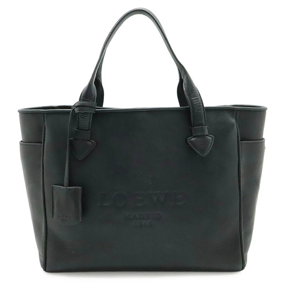 Loewe Heritage Tote Handbag Leather Black